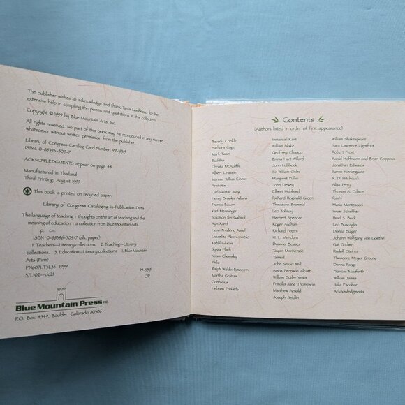 The Language of Teaching Gift Book from Blue Mountain Press - Picture 4 of 10